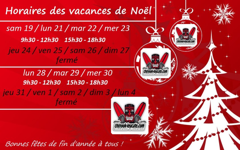 horaires Noel Chinook 2015 2